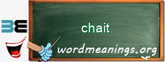 WordMeaning blackboard for chait